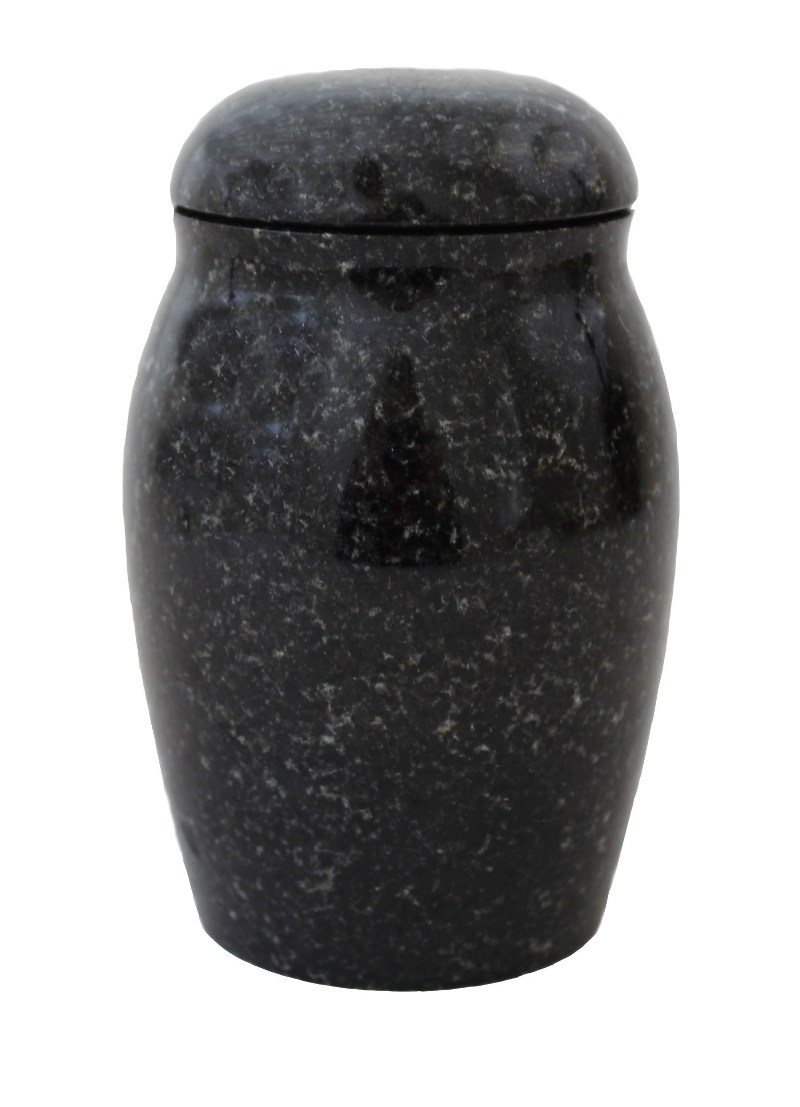 Žulová Mini urna - odsypová / Bengal black