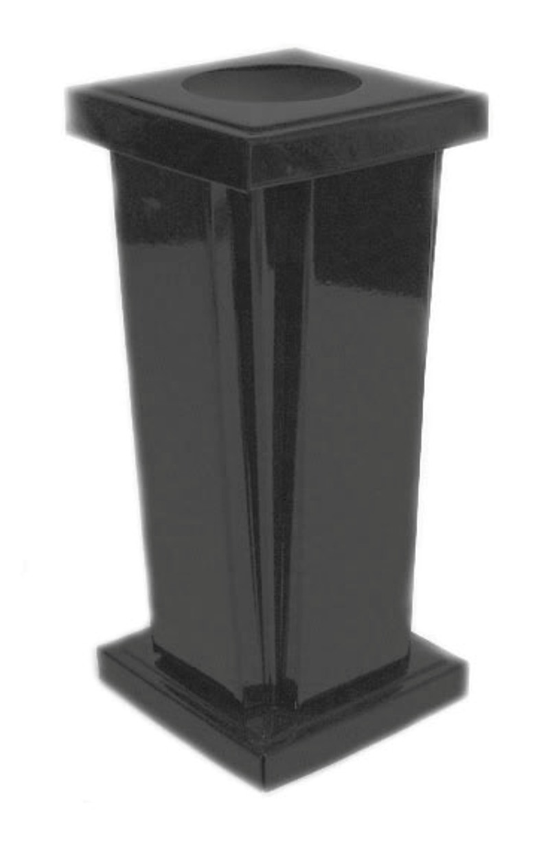 Náhrobná váza čierna