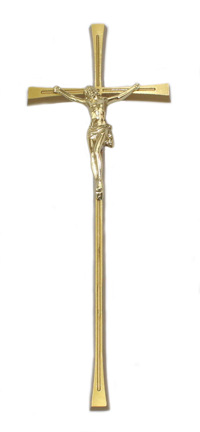 Krížik 1.S - zlatý - výška  29 cm