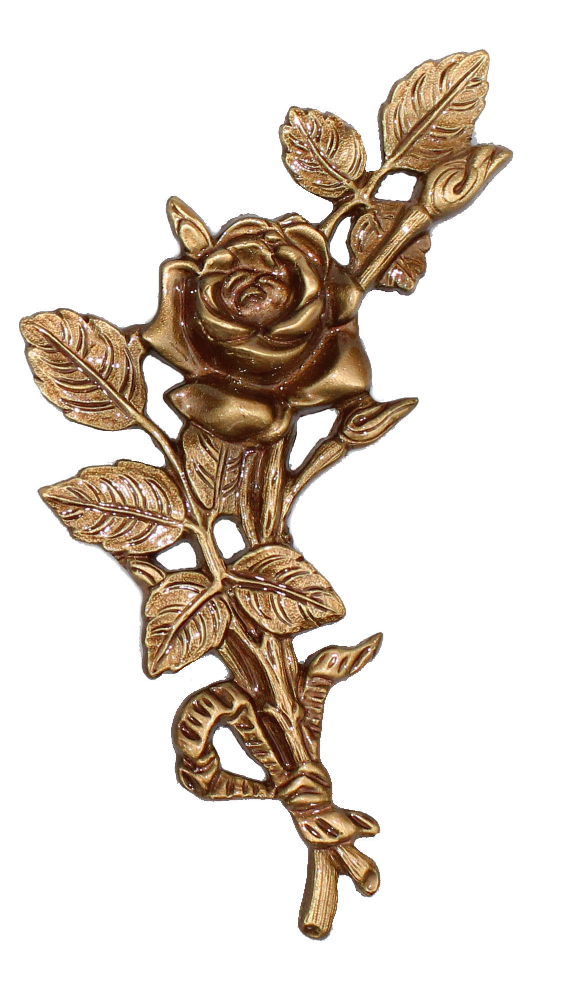 Ruža bronz - pravá / 17 cm