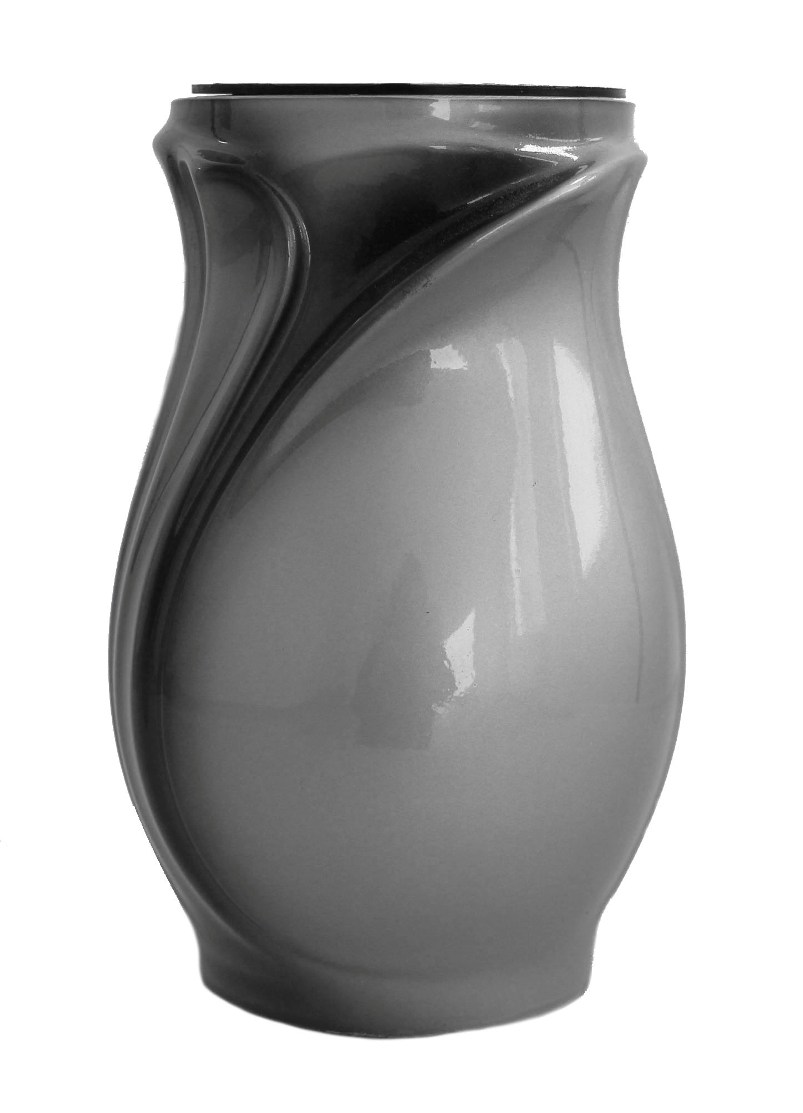 Živicová váza - tvarovaná / Imitácia Striebro